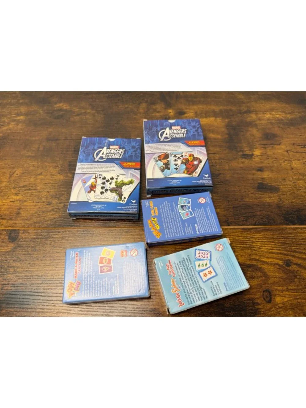 Card Game Set Avengers Jumbo Playing Cards Lets Go Fishin Pop The Pig Shark Bite